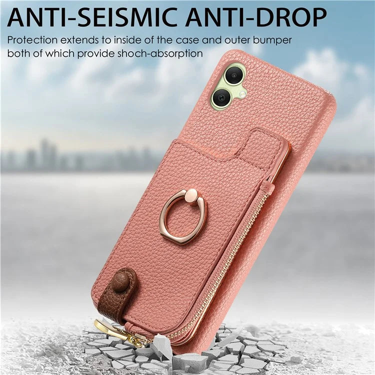Y3 For Samsung Galaxy A05 4G Case RFID Blocking Leather+TPU Phone Protective Cover