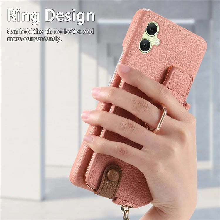 Y3 For Samsung Galaxy A05 4G Case RFID Blocking Leather+TPU Phone Protective Cover
