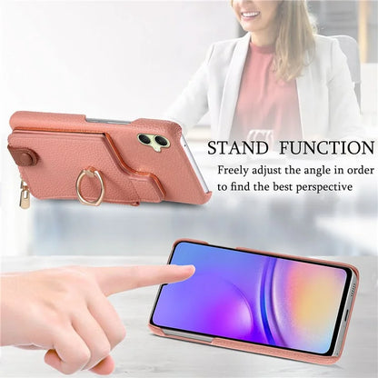 Y3 For Samsung Galaxy A05 4G Case RFID Blocking Leather+TPU Phone Protective Cover