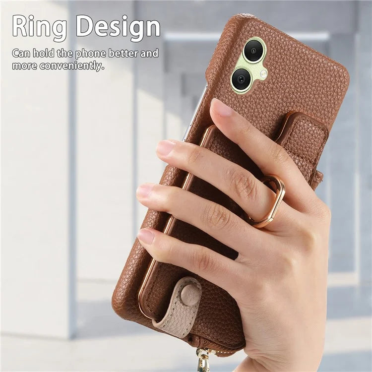 Y3 For Samsung Galaxy A05 4G Case RFID Blocking Leather+TPU Phone Protective Cover