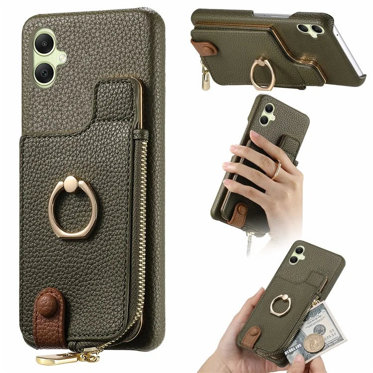 Y3 For Samsung Galaxy A05 4G Case RFID Blocking Leather+TPU Phone Protective Cover
