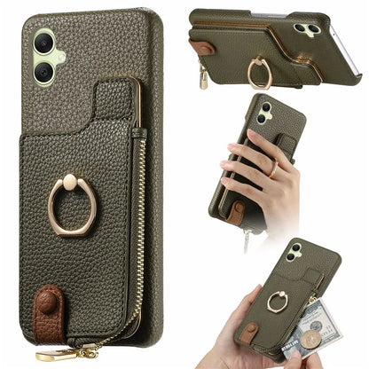 Y3 For Samsung Galaxy A05 4G Case RFID Blocking Leather+TPU Phone Protective Cover