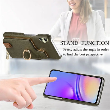 Y3 For Samsung Galaxy A05 4G Case RFID Blocking Leather+TPU Phone Protective Cover