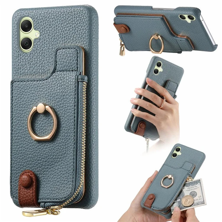 Y3 For Samsung Galaxy A05 4G Case RFID Blocking Leather+TPU Phone Protective Cover