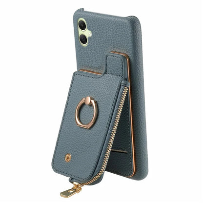 Y3 For Samsung Galaxy A05 4G Case RFID Blocking Leather+TPU Phone Protective Cover