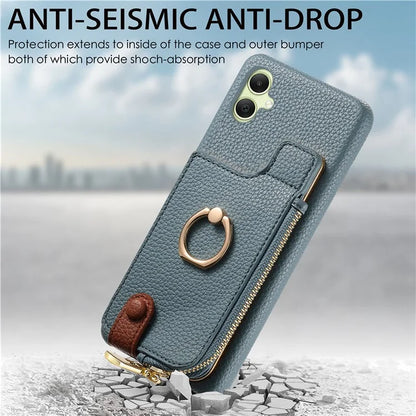 Y3 For Samsung Galaxy A05 4G Case RFID Blocking Leather+TPU Phone Protective Cover