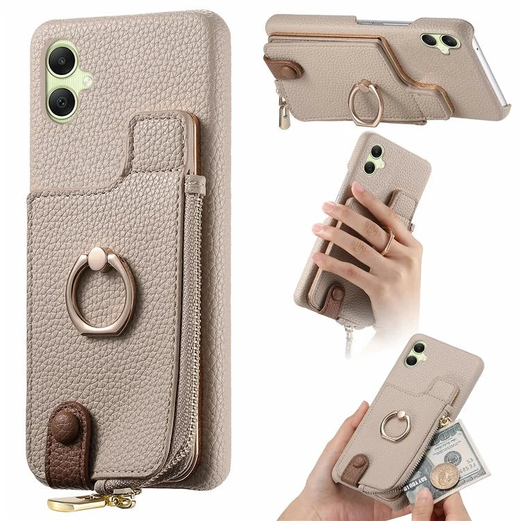 Y3 For Samsung Galaxy A05 4G Case RFID Blocking Leather+TPU Phone Protective Cover