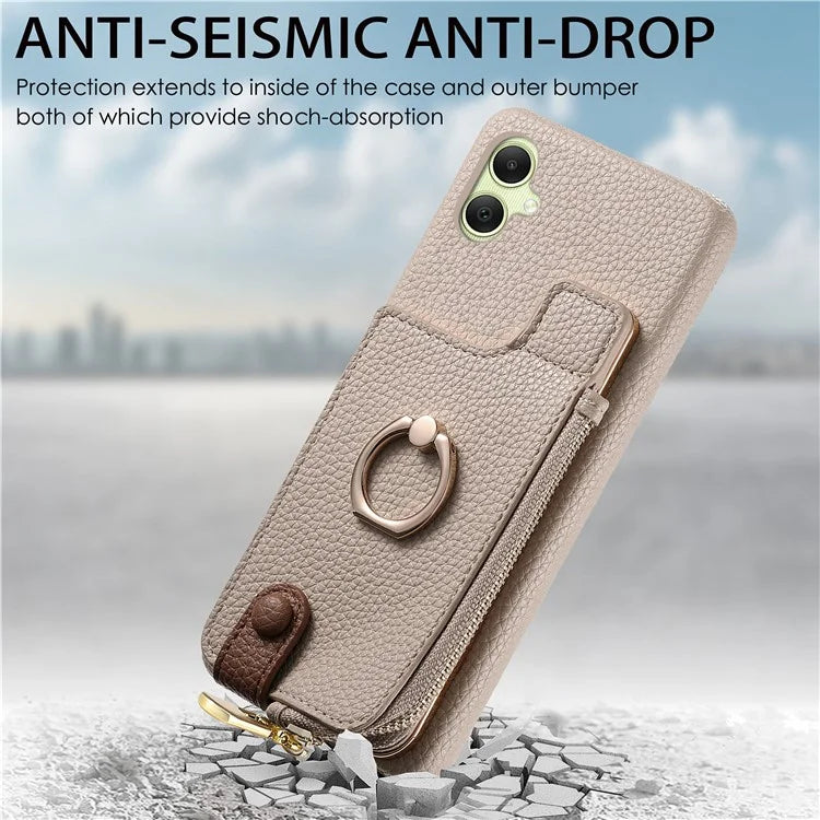 Y3 For Samsung Galaxy A05 4G Case RFID Blocking Leather+TPU Phone Protective Cover