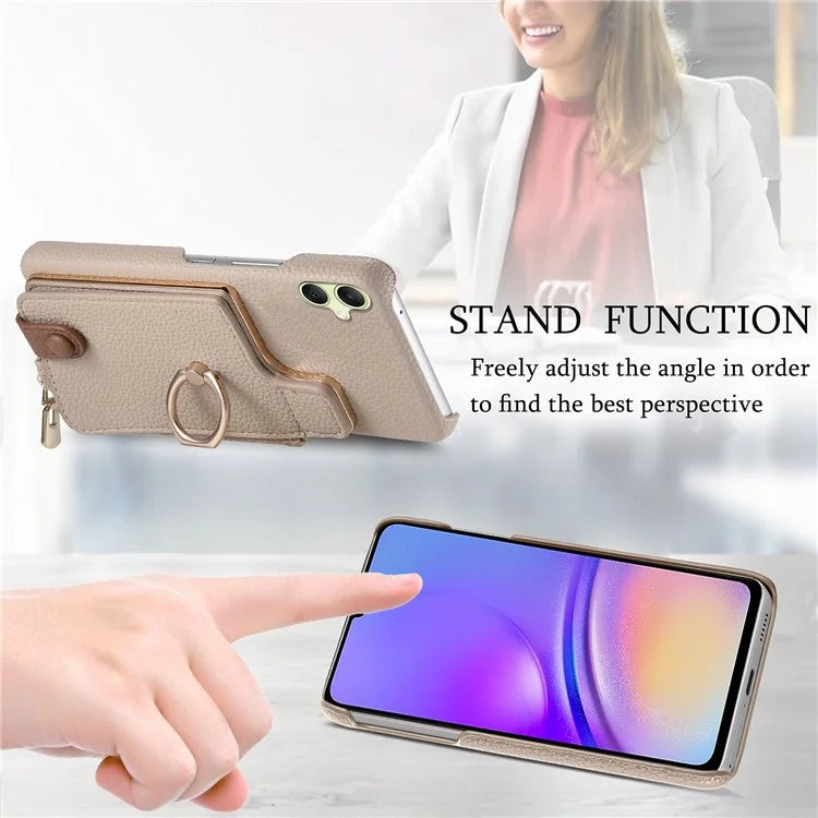Y3 For Samsung Galaxy A05 4G Case RFID Blocking Leather+TPU Phone Protective Cover