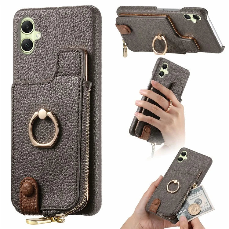 Y3 For Samsung Galaxy A05 4G Case RFID Blocking Leather+TPU Phone Protective Cover