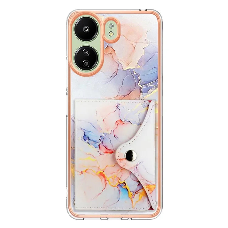 For Xiaomi Redmi 13C 4G / 13C 5G / 13R 5G / Poco M6 5G / Poco C65 4G Case IMD Shock-Absorbent Phone Shell with Card Holder