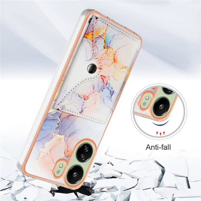 For Xiaomi Redmi 13C 4G / 13C 5G / 13R 5G / Poco M6 5G / Poco C65 4G Case IMD Shock-Absorbent Phone Shell with Card Holder
