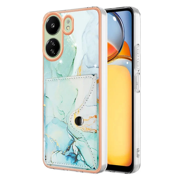 For Xiaomi Redmi 13C 4G / 13C 5G / 13R 5G / Poco M6 5G / Poco C65 4G Case IMD Shock-Absorbent Phone Shell with Card Holder