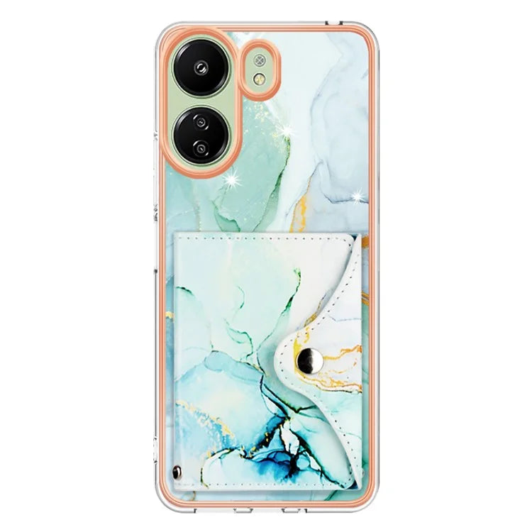 For Xiaomi Redmi 13C 4G / 13C 5G / 13R 5G / Poco M6 5G / Poco C65 4G Case IMD Shock-Absorbent Phone Shell with Card Holder