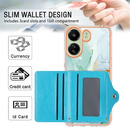 For Xiaomi Redmi 13C 4G / 13C 5G / 13R 5G / Poco M6 5G / Poco C65 4G Case IMD Shock-Absorbent Phone Shell with Card Holder