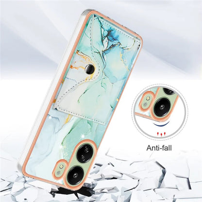 For Xiaomi Redmi 13C 4G / 13C 5G / 13R 5G / Poco M6 5G / Poco C65 4G Case IMD Shock-Absorbent Phone Shell with Card Holder