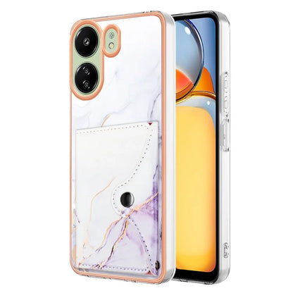 For Xiaomi Redmi 13C 4G / 13C 5G / 13R 5G / Poco M6 5G / Poco C65 4G Case IMD Shock-Absorbent Phone Shell with Card Holder