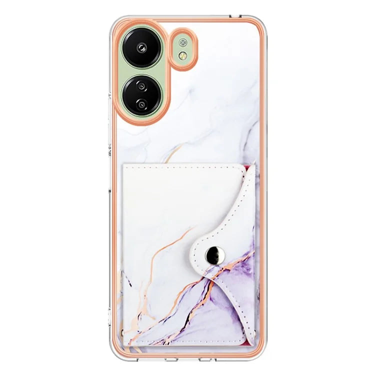 For Xiaomi Redmi 13C 4G / 13C 5G / 13R 5G / Poco M6 5G / Poco C65 4G Case IMD Shock-Absorbent Phone Shell with Card Holder