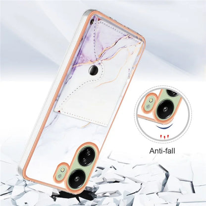For Xiaomi Redmi 13C 4G / 13C 5G / 13R 5G / Poco M6 5G / Poco C65 4G Case IMD Shock-Absorbent Phone Shell with Card Holder