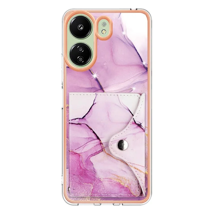 For Xiaomi Redmi 13C 4G / 13C 5G / 13R 5G / Poco M6 5G / Poco C65 4G Case IMD Shock-Absorbent Phone Shell with Card Holder