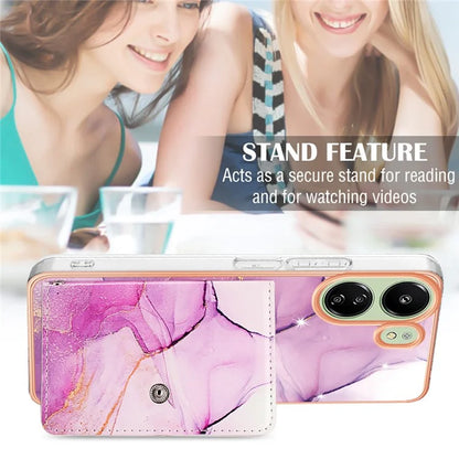 For Xiaomi Redmi 13C 4G / 13C 5G / 13R 5G / Poco M6 5G / Poco C65 4G Case IMD Shock-Absorbent Phone Shell with Card Holder