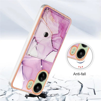 For Xiaomi Redmi 13C 4G / 13C 5G / 13R 5G / Poco M6 5G / Poco C65 4G Case IMD Shock-Absorbent Phone Shell with Card Holder