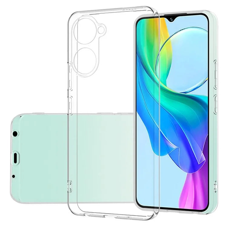 For vivo Y03 Soft TPU Case Precise Lens Cutout Transparent Phone Protective Cover