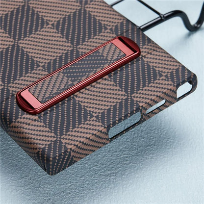 For Samsung Galaxy S24 Ultra Case Metal Lens Protection Aramid Fiber Phone Cover with Kickstand
