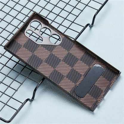 For Samsung Galaxy S24 Ultra Case Metal Lens Protection Aramid Fiber Phone Cover with Kickstand
