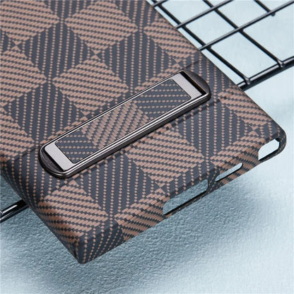 For Samsung Galaxy S24 Ultra Case Metal Lens Protection Aramid Fiber Phone Cover with Kickstand