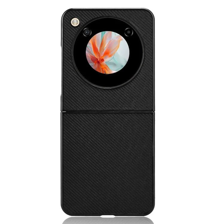 For ZTE nubia Flip 5G Case Drop-proof PU Leather Coated PC Phone Cover