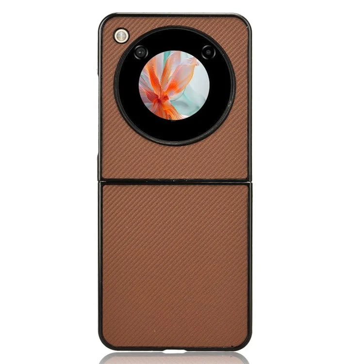 For ZTE nubia Flip 5G Case Drop-proof PU Leather Coated PC Phone Cover
