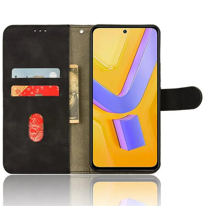 For vivo Y200e 5G Case Skin-touch Texture Flip Smart Phone Wallet Cover