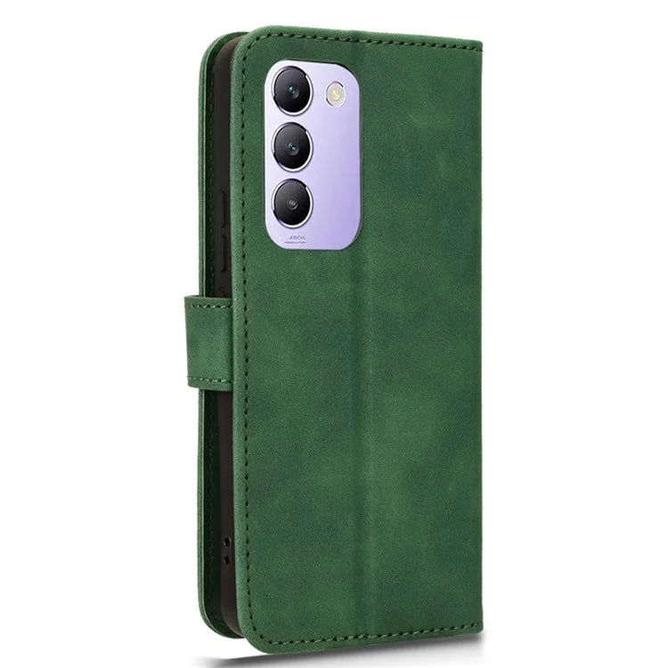 For vivo Y200e 5G Case Skin-touch Texture Flip Smart Phone Wallet Cover