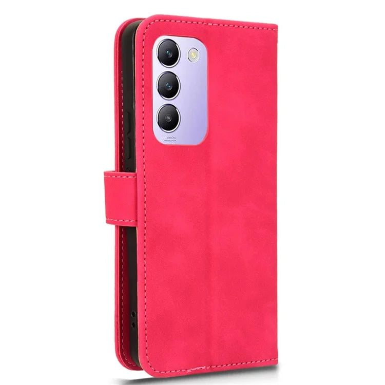 For vivo Y200e 5G Case Skin-touch Texture Flip Smart Phone Wallet Cover