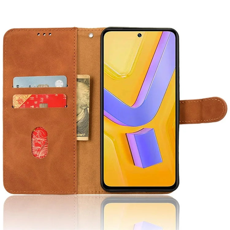 For vivo Y200e 5G Case Skin-touch Texture Flip Smart Phone Wallet Cover