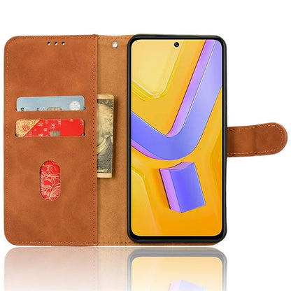 For vivo Y200e 5G Case Skin-touch Texture Flip Smart Phone Wallet Cover