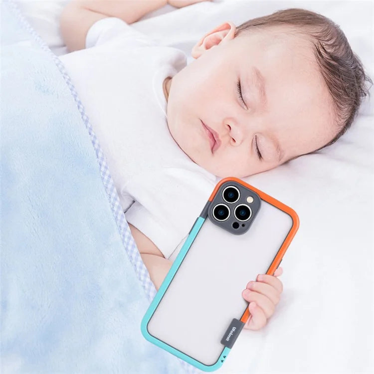 WOLMTT For iPhone 15 Pro Case Dual Color Frame Drop-proof Mobile Phone Cover