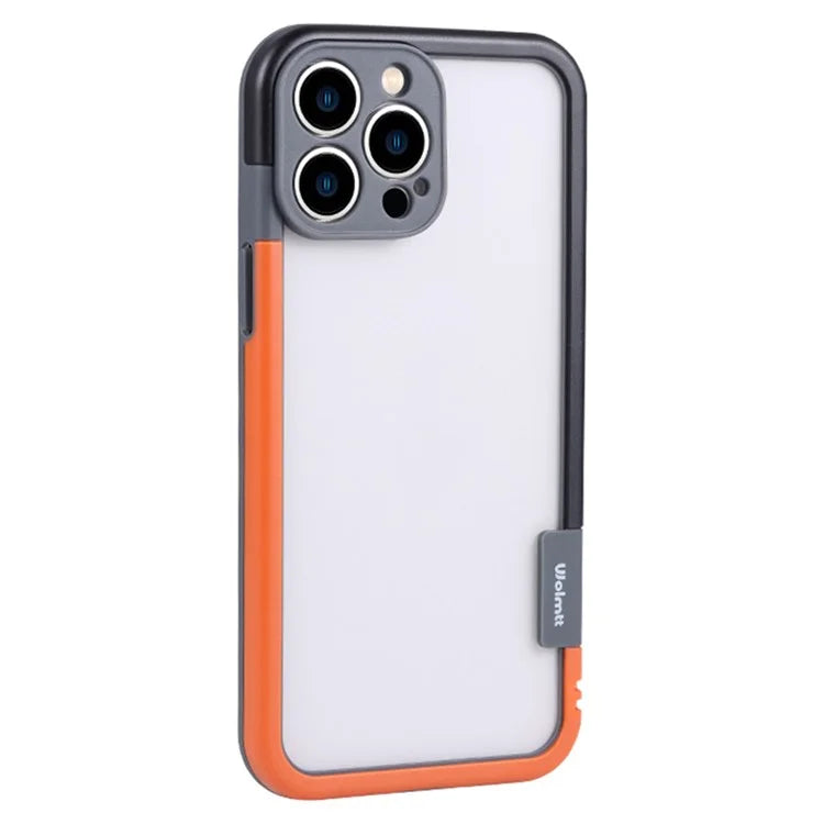 WOLMTT For iPhone 14 Pro Dual Color Frame Case PC+TPU Shockproof Phone Cover