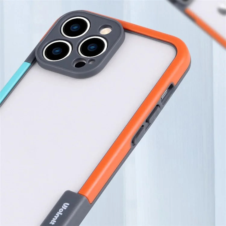WOLMTT For iPhone 14 Pro Dual Color Frame Case PC+TPU Shockproof Phone Cover