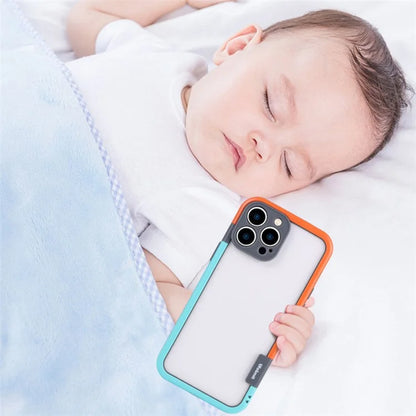 WOLMTT For iPhone 14 Pro Dual Color Frame Case PC+TPU Shockproof Phone Cover