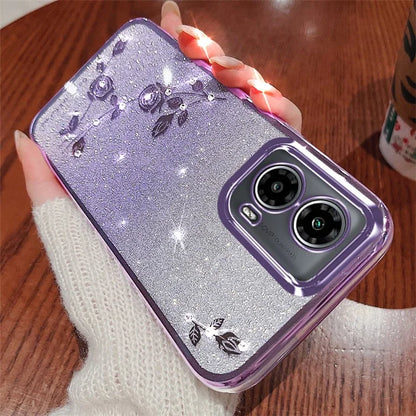 KADEM For Motorola Moto G24 5G / Moto G24 4G Case TPU Bling Glitter Rhinestone Phone Guard Cover