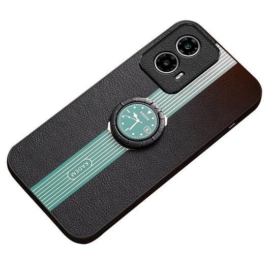 KADEM For Motorola Moto G34 5G Cover Watch Pattern Phone Protective Case with Ring Kickstand