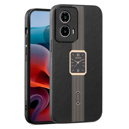 KADEM For Motorola Moto G34 5G Case Impact Resistant PU+TPU+Acrylic Phone Cover