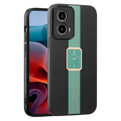 KADEM For Motorola Moto G34 5G Case Impact Resistant PU+TPU+Acrylic Phone Cover