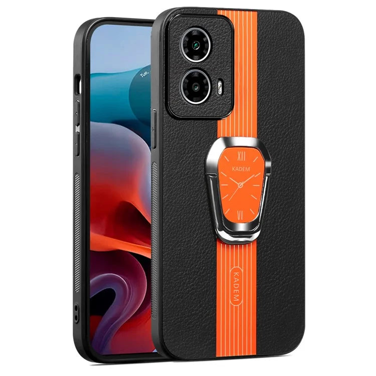 KADEM For Motorola Moto G24 4G Cover PU+TPU+Acrylic Folding Kickstand Phone Case