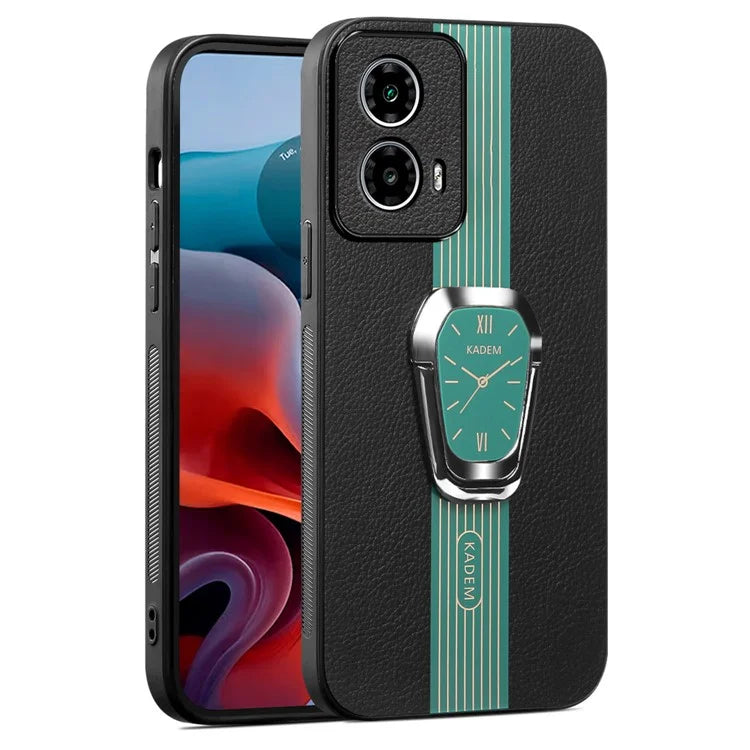 KADEM For Motorola Moto G24 4G Cover PU+TPU+Acrylic Folding Kickstand Phone Case