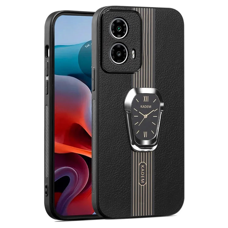 KADEM For Motorola Moto G24 4G Cover PU+TPU+Acrylic Folding Kickstand Phone Case