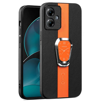 KADEM For Motorola Moto G14 4G Cover Folding Kickstand PU+TPU+Acrylic Cell Phone Case