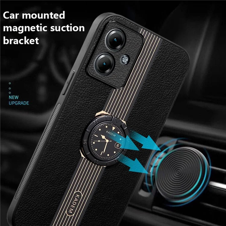 KADEM For Motorola Moto G14 4G Cover Ring Kickstand Anti-scratch Phone Back Case